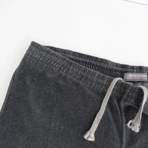 Vintage Pierre Cardin Graphite Gray Velour Jogger  Pants Large - Picture 12 of 15